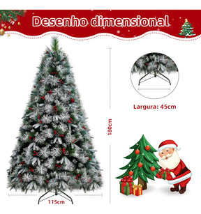 Árvore Natal Pinheiro Luxo Cheia 180cm Com/ Pinhas Decorada - Oferta Imperdível Black Friday 2025